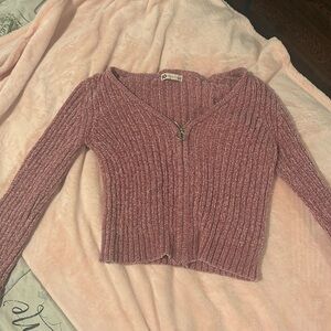 Soft pink zip up